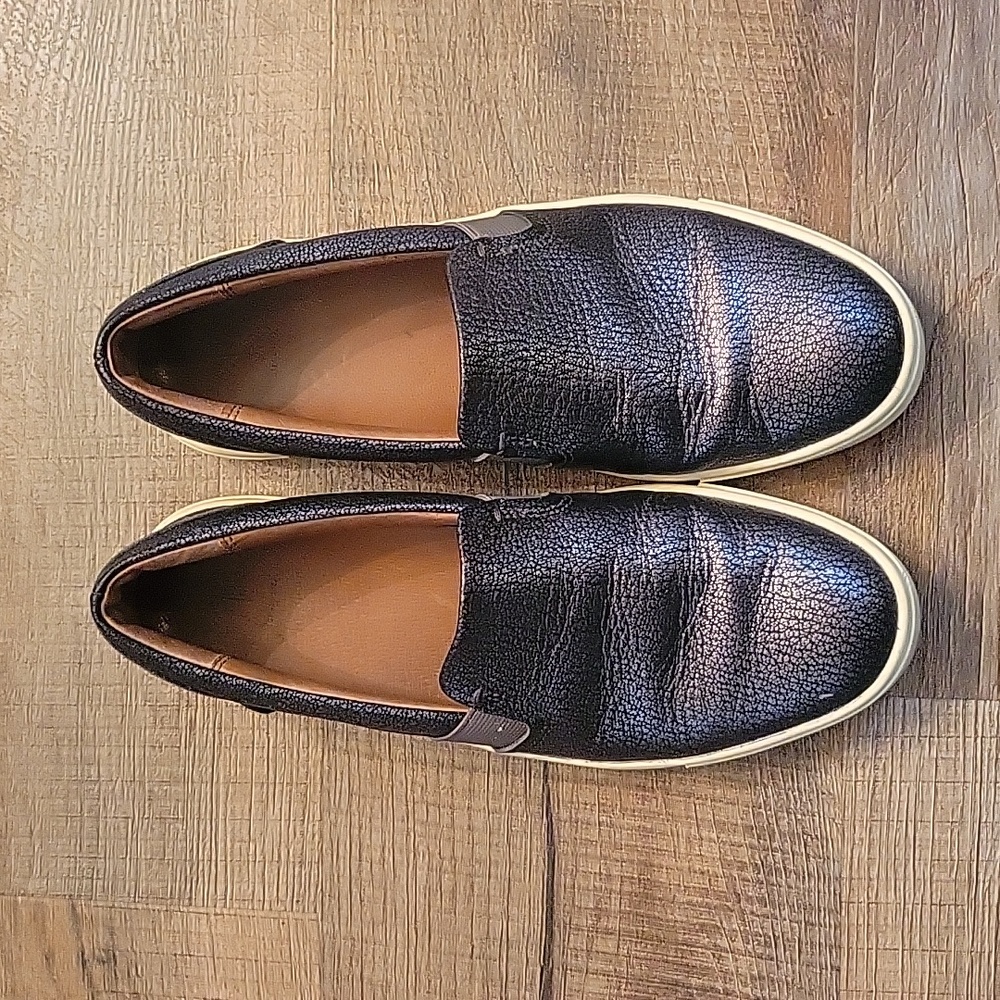 Frye Ivy Slip On Shoes In Pewter